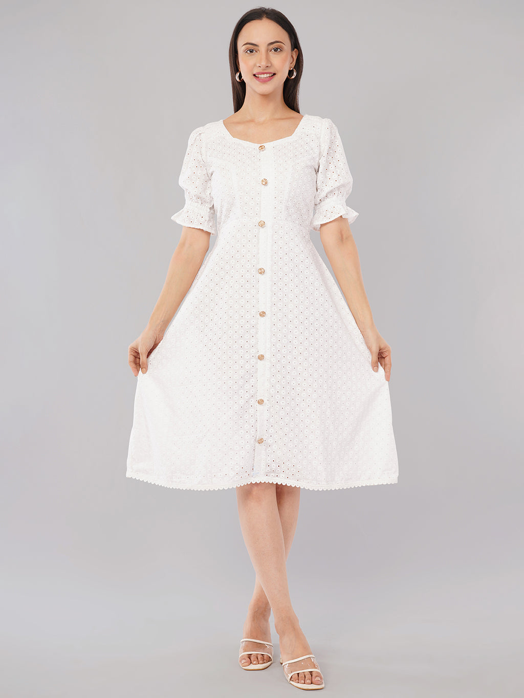 White Midi dress