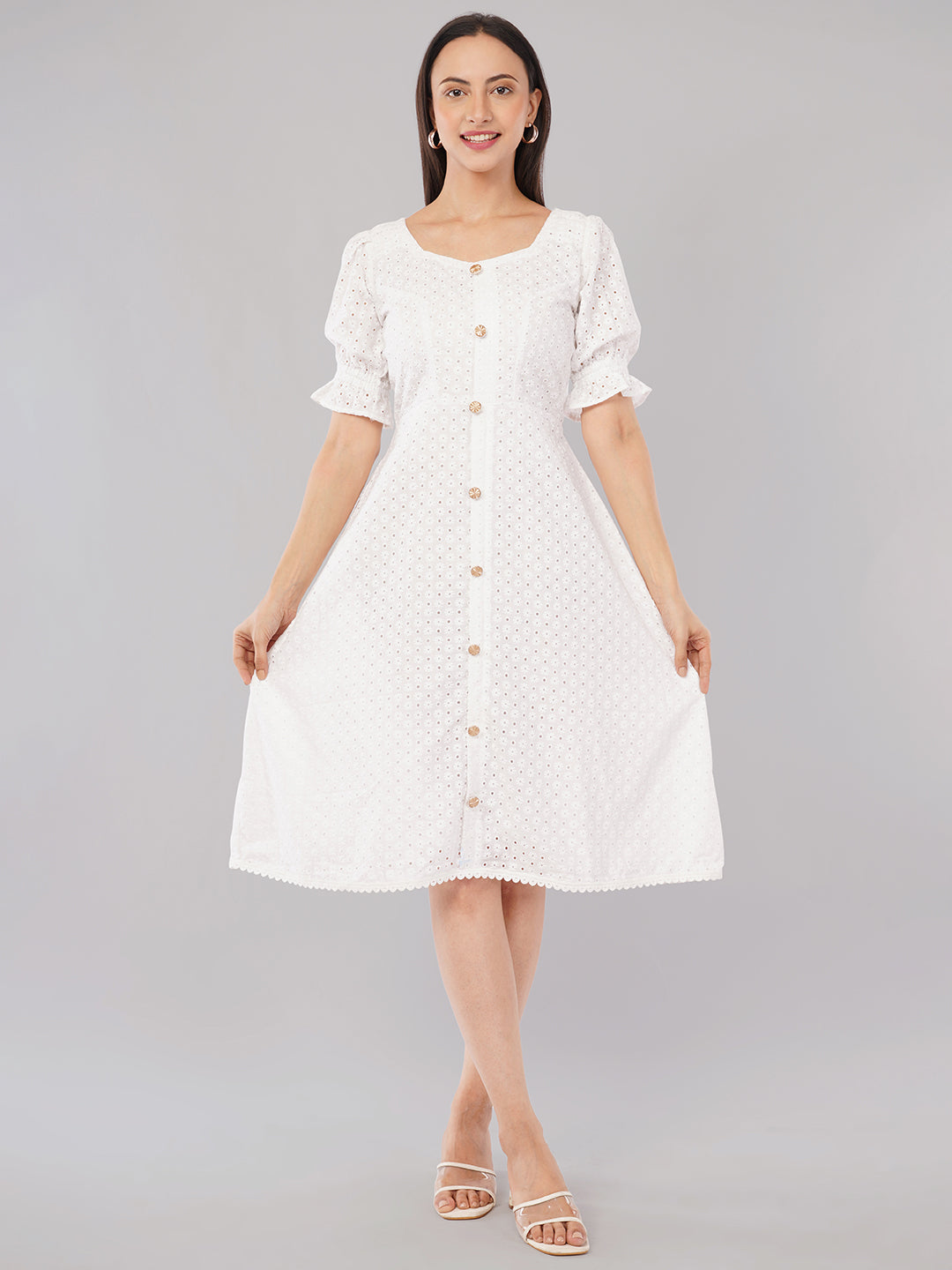 White Midi dress