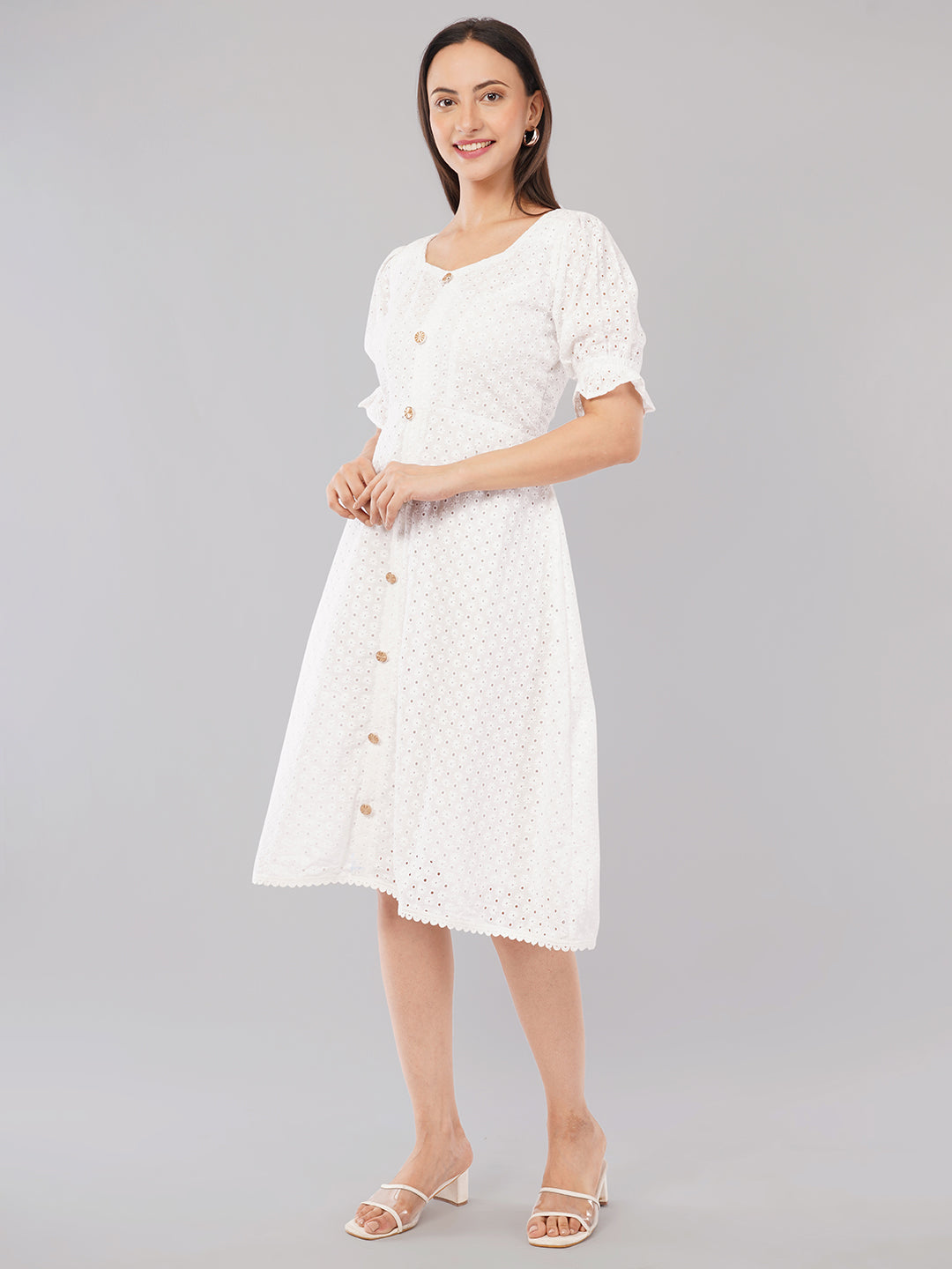White Midi dress