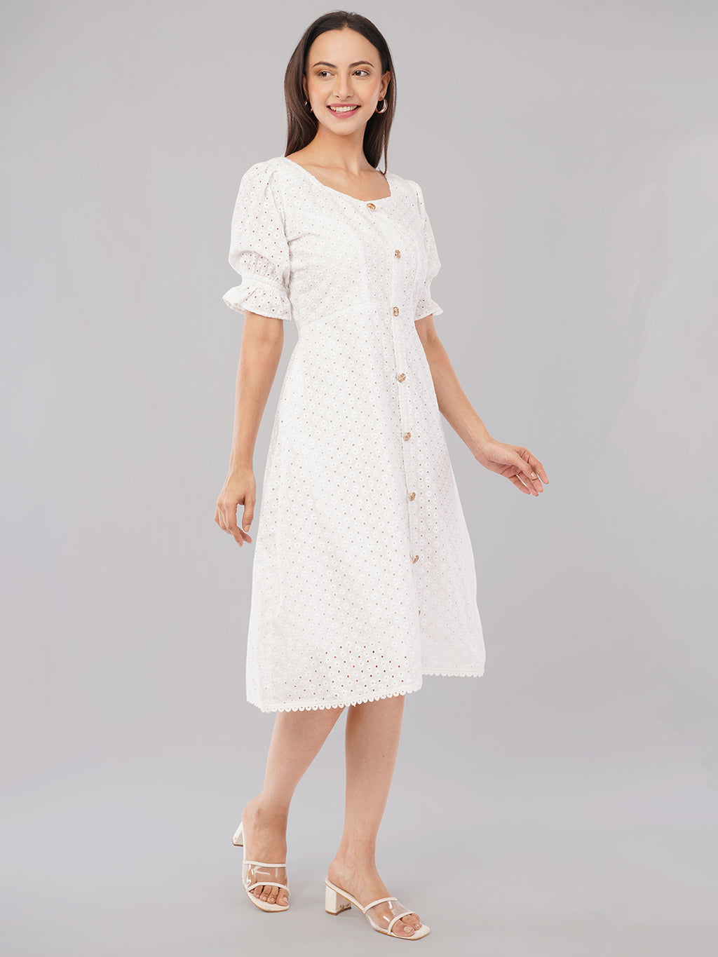 White Midi dress