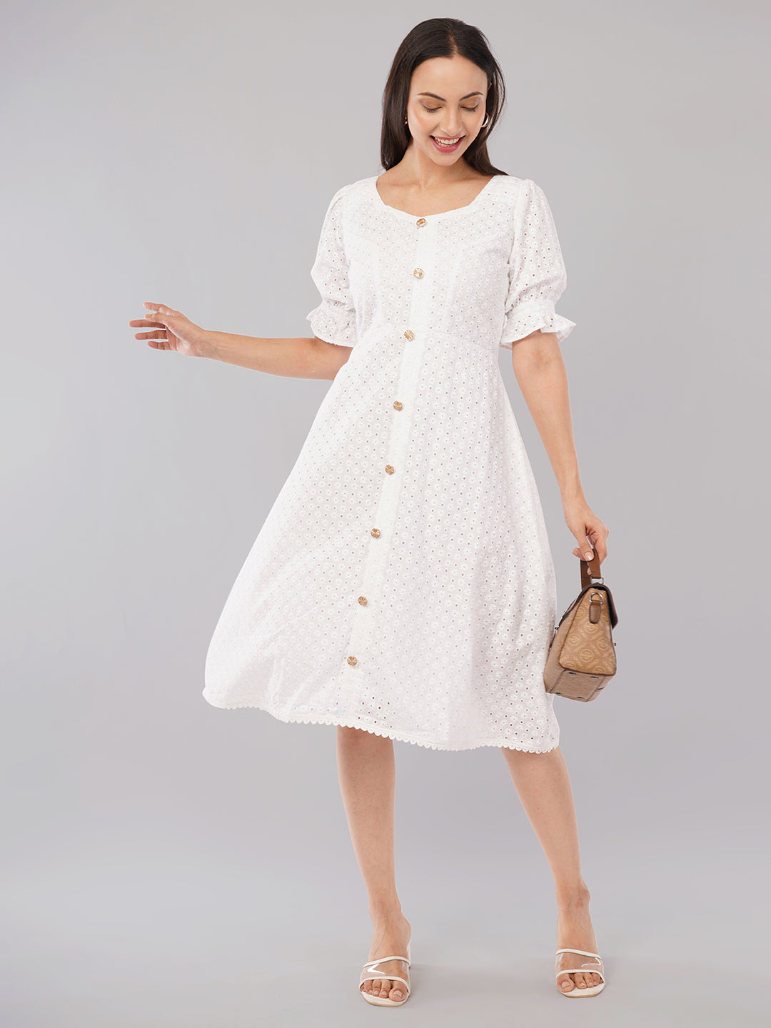 White Midi dress