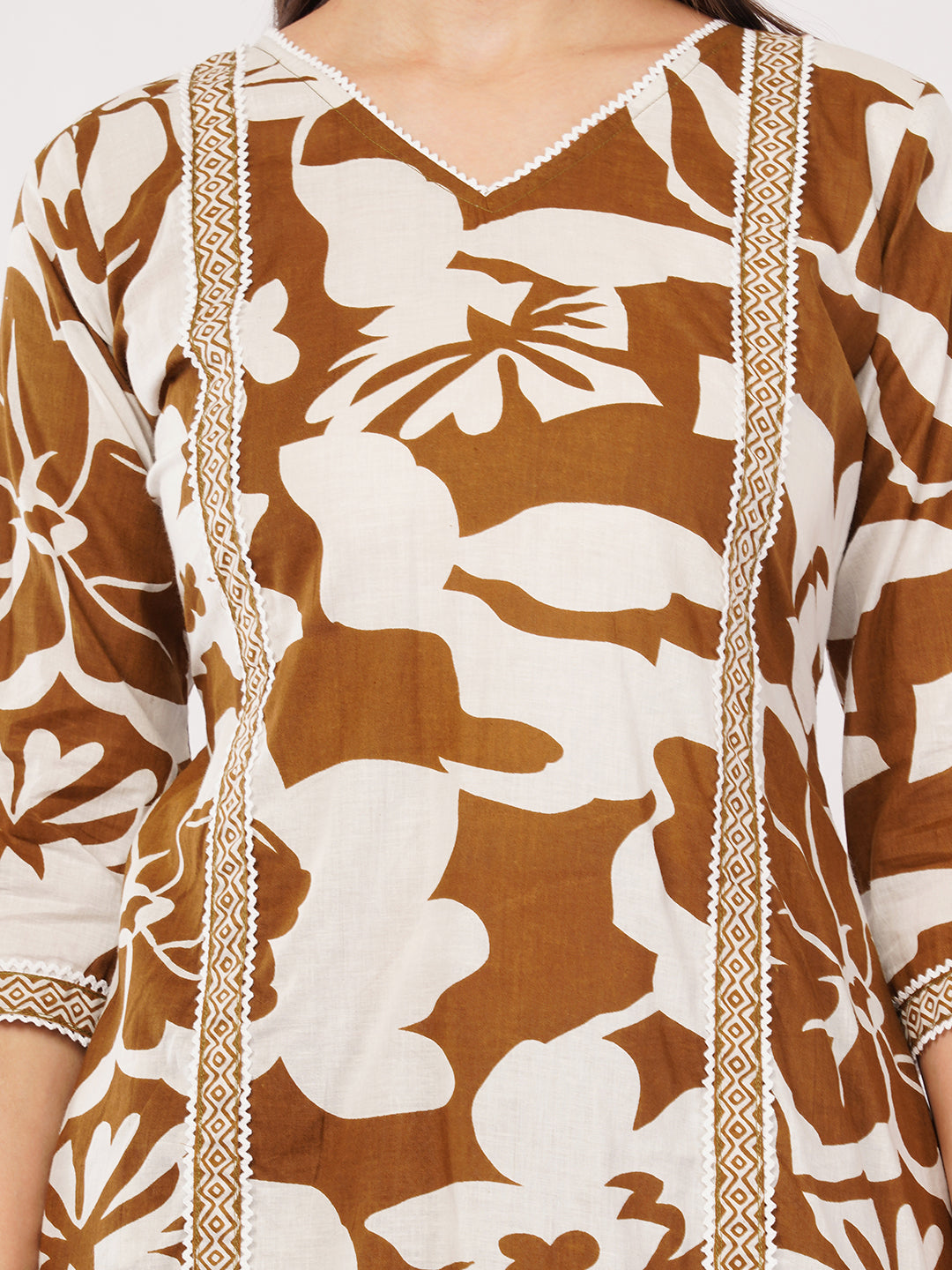 A line Cotton kurti plazo set