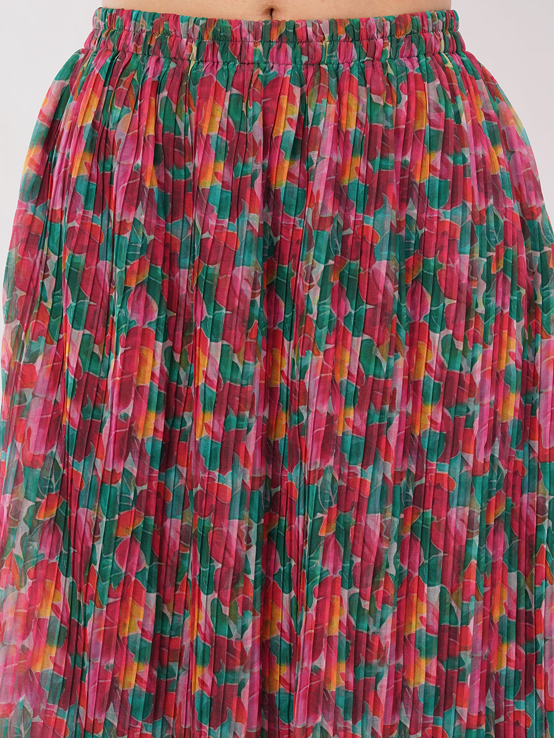 Midi crushed skirt