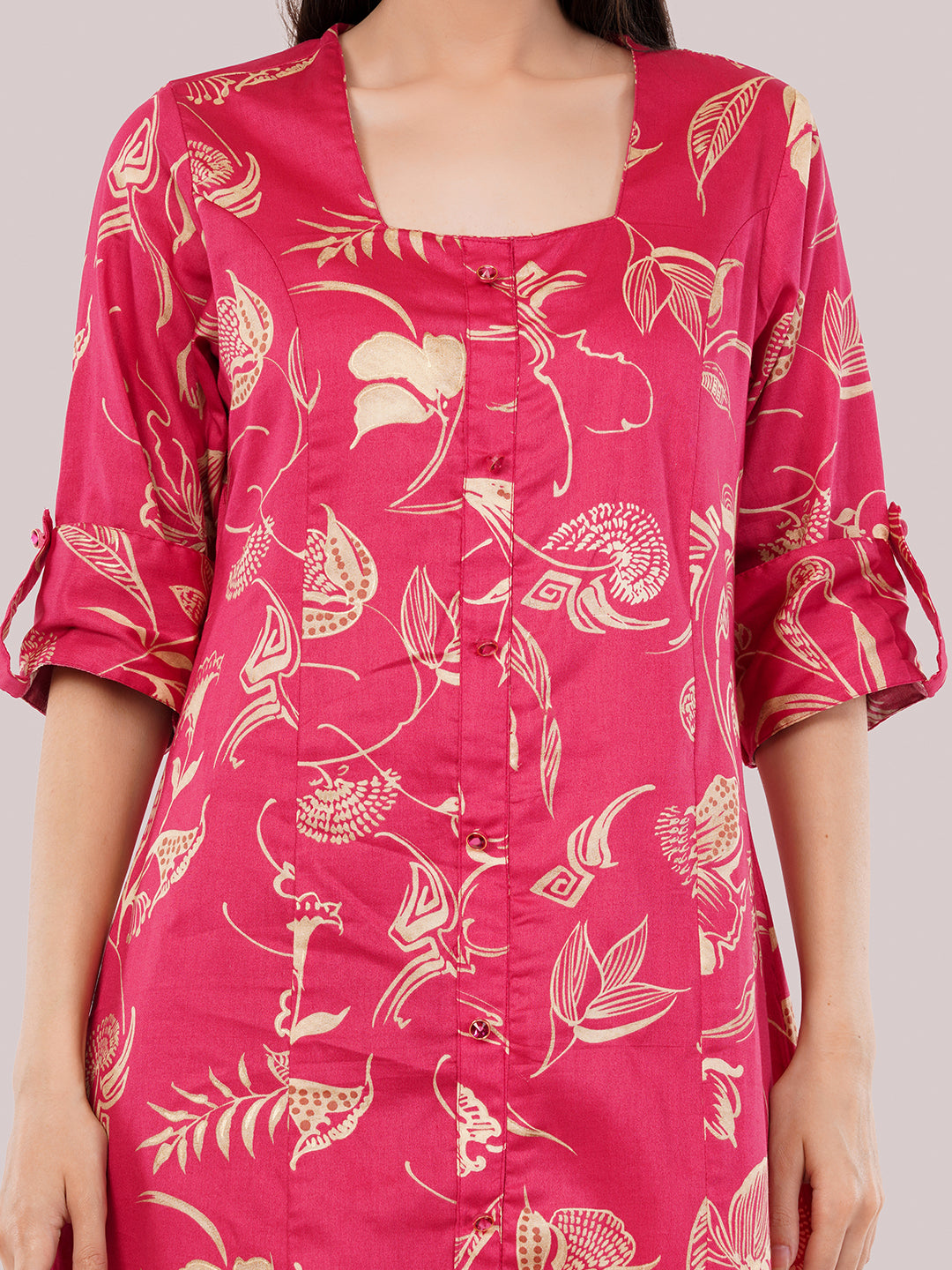 Pink midi dress