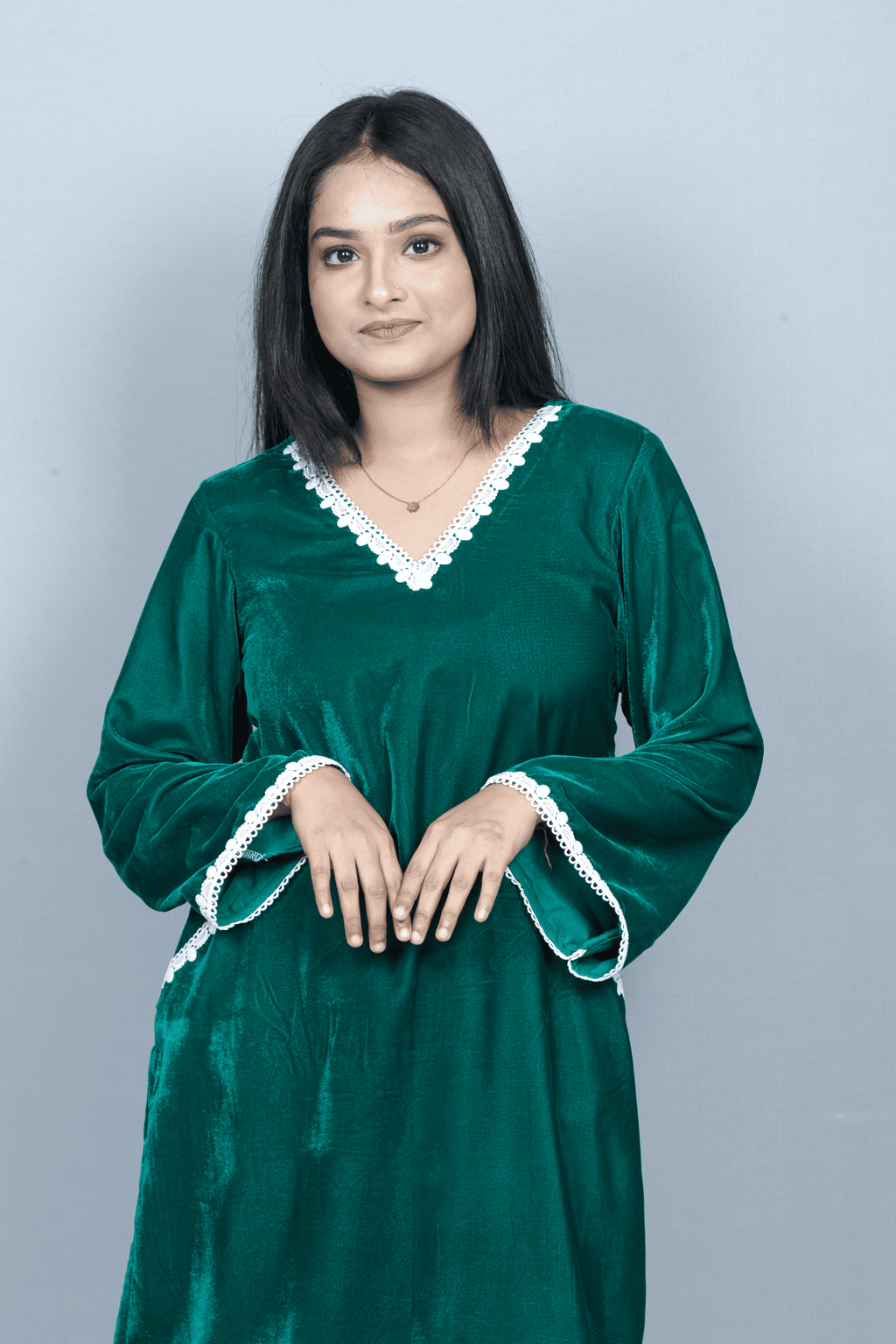 Teal Green Velvet Co ord set