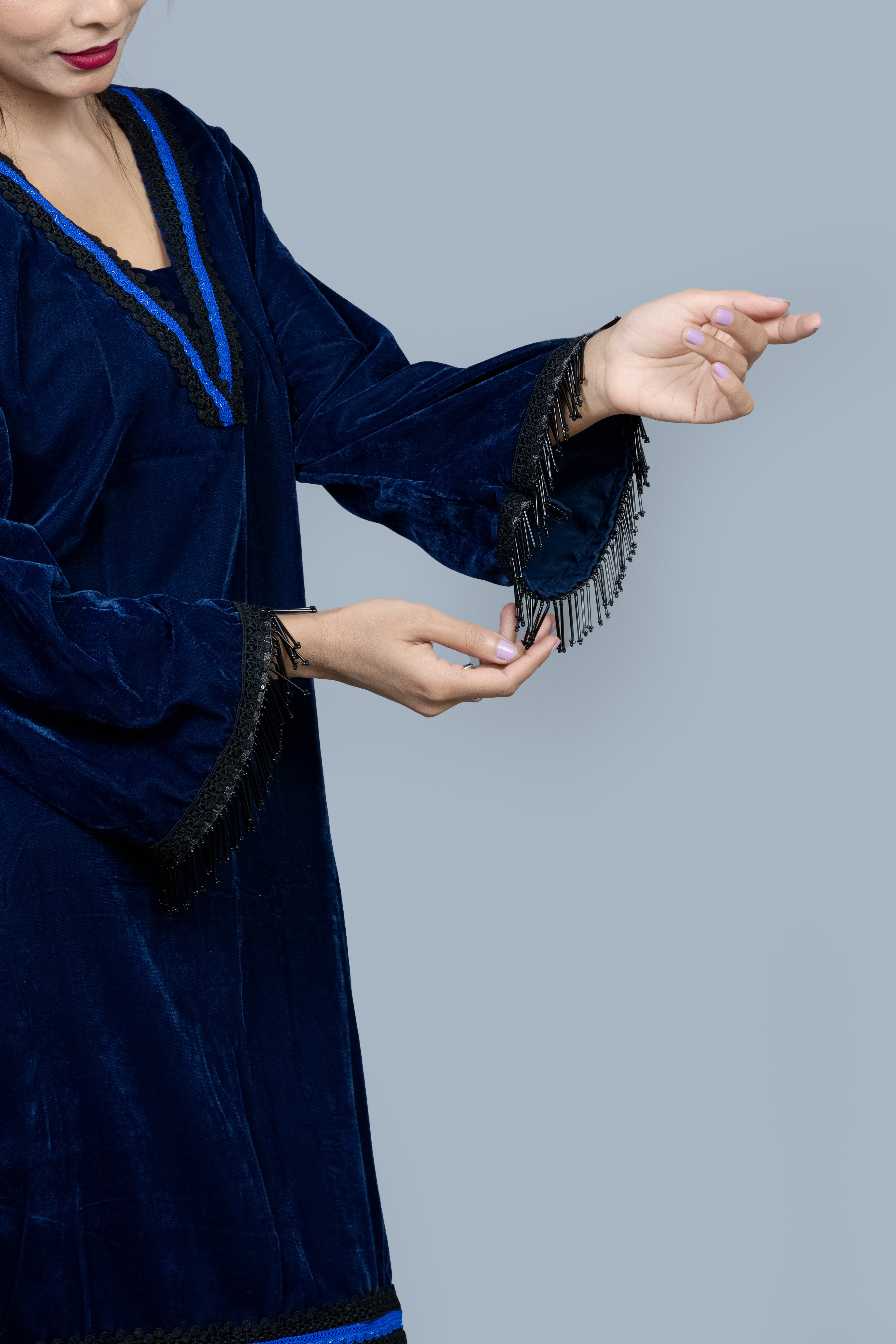 Dark royal blue Velvet Co ord set