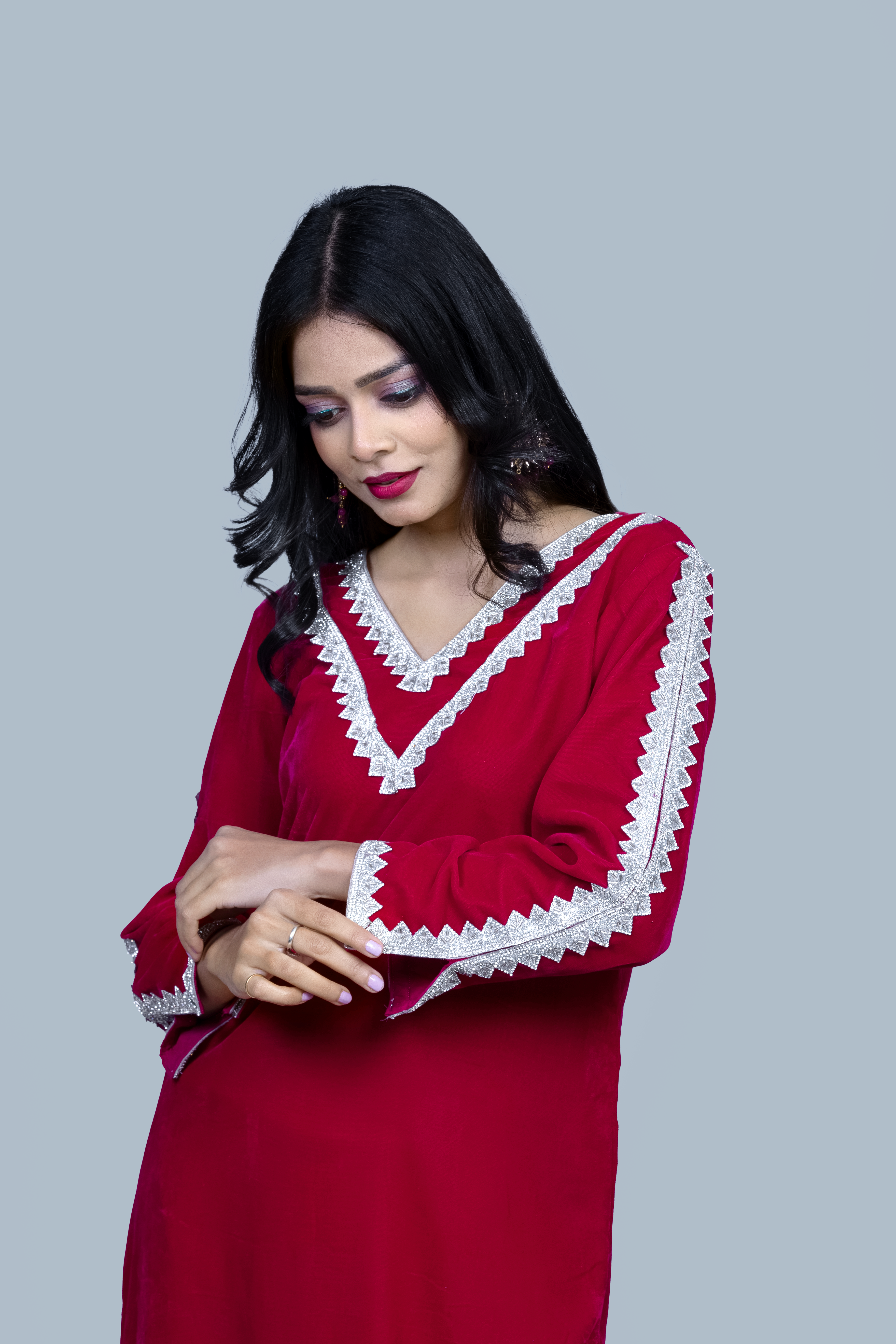 Heavy detail velvet Suit set