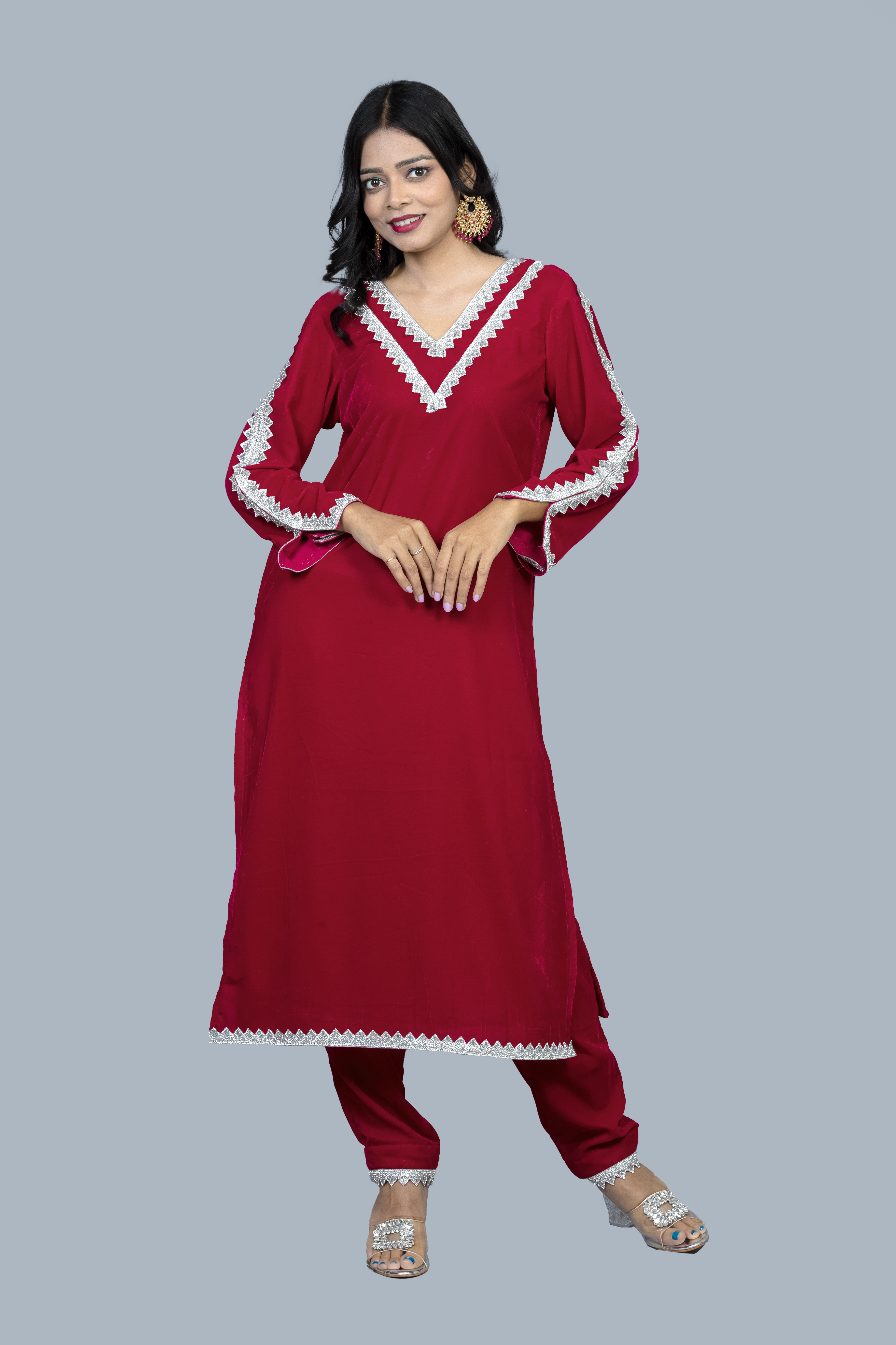 Heavy detail velvet Suit set
