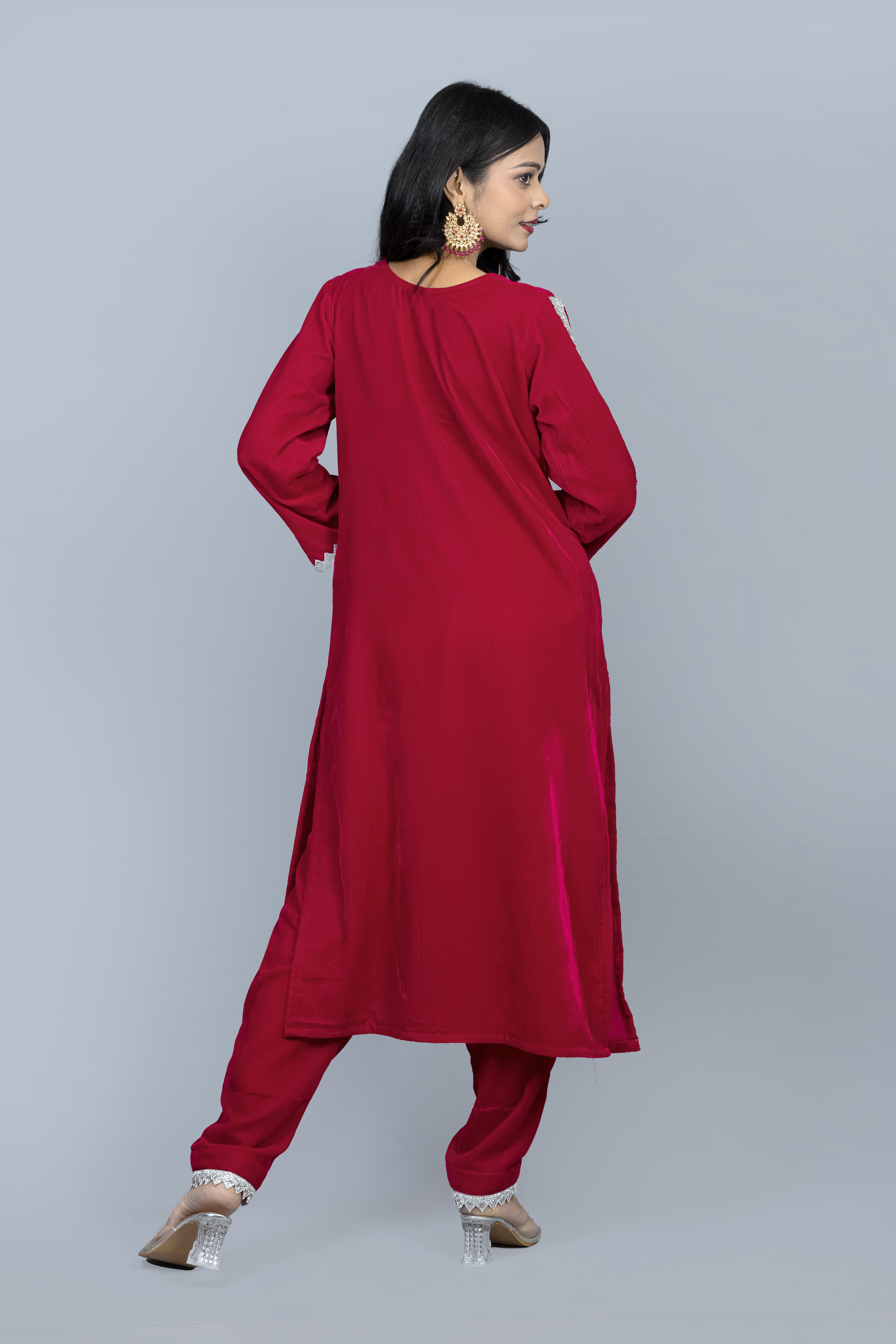 Heavy detail velvet Suit set